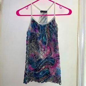 Y2K leopard paisley style tank top